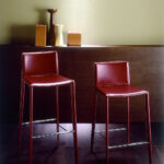 bar stool burgundy