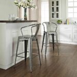 bar stool metal with back