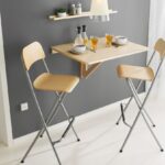 folding bar stool beige