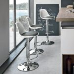 bar stool gray on stand