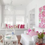 white furniture with pink