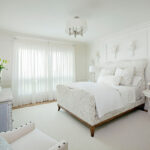 white furniture bed in the bedroom