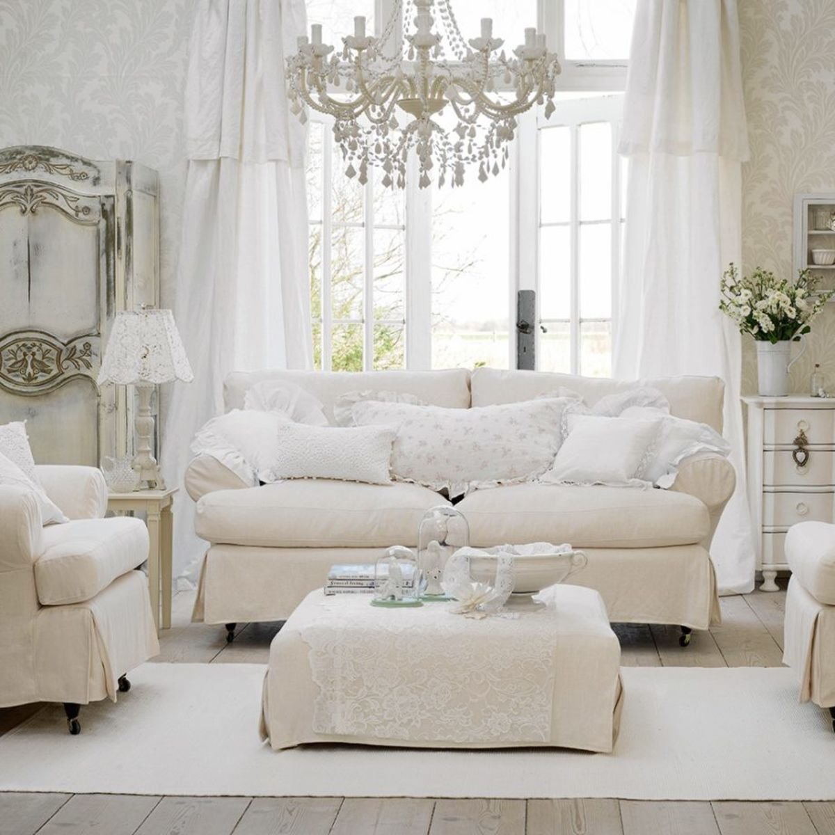 white leather sofa in the living room