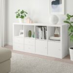 armoire basse meuble blanc