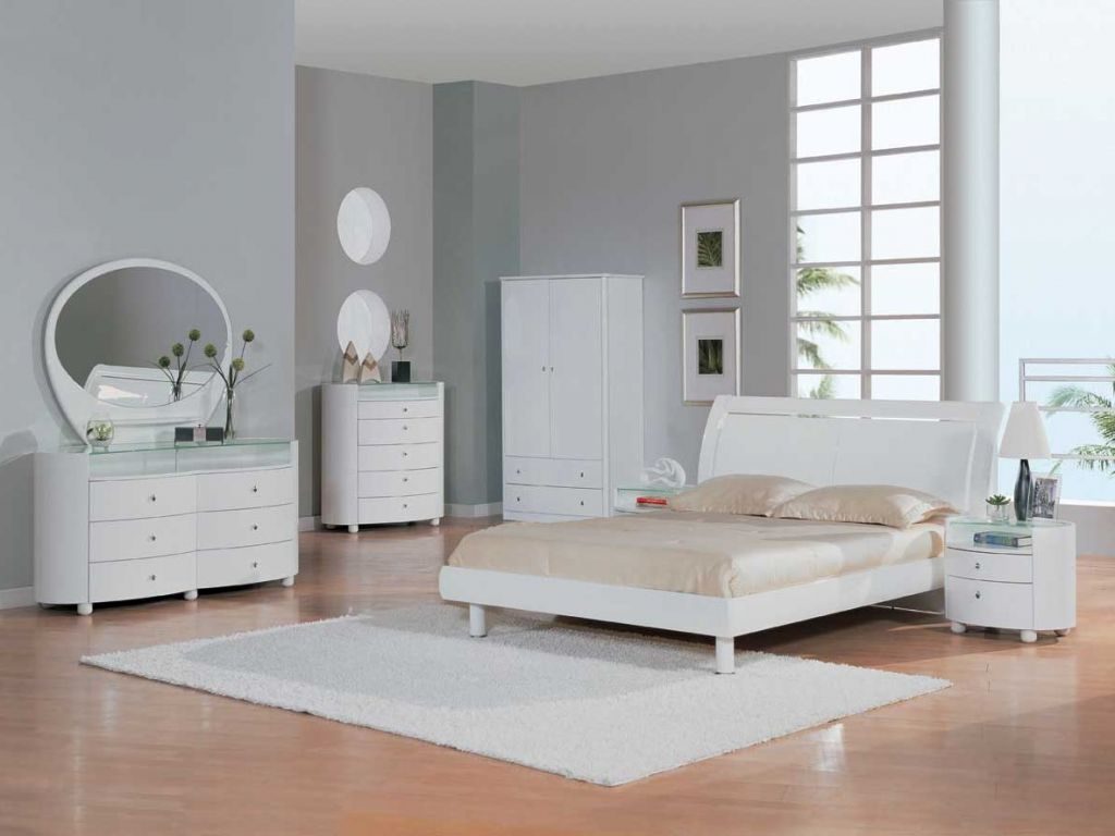 white furniture in the bedrooms