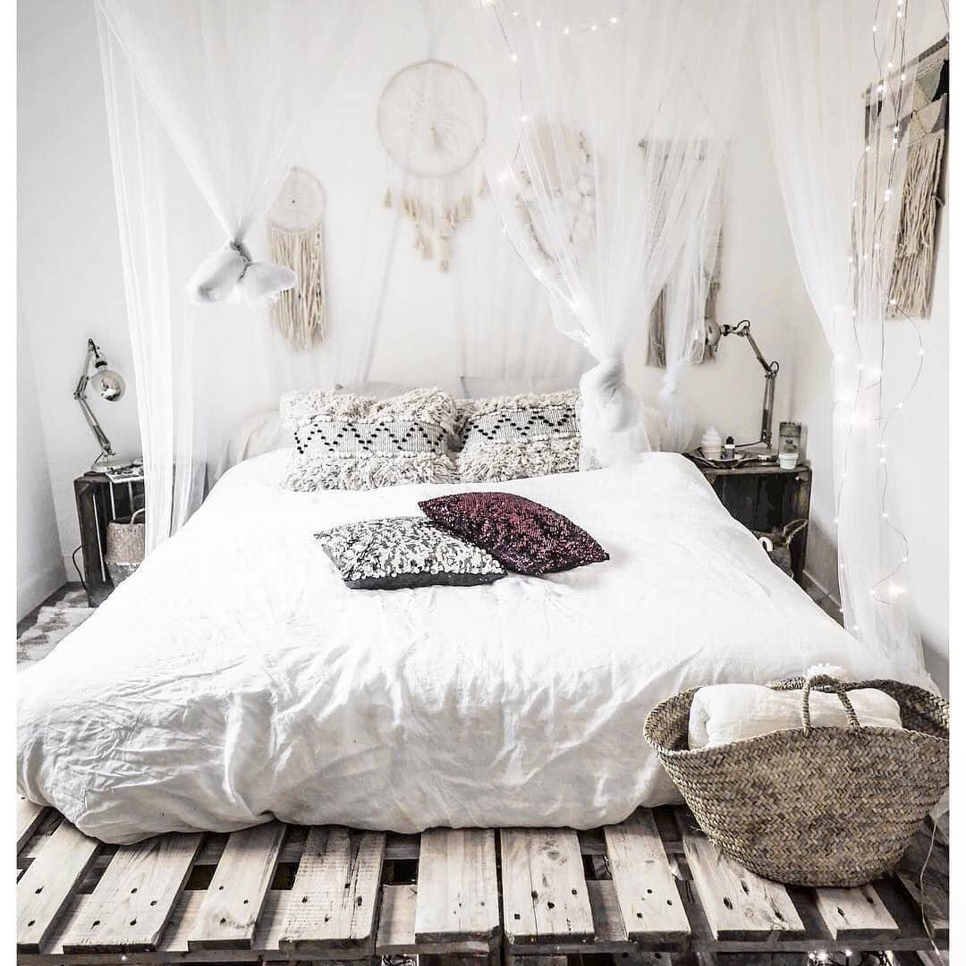 white boho bedroom