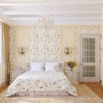 white bedroom in a romantic style