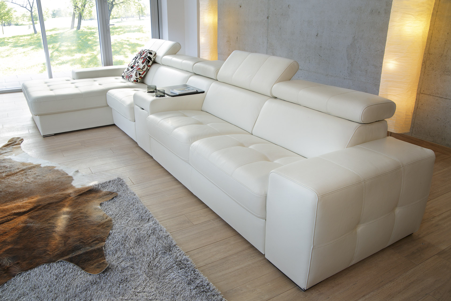 corner leather sofa