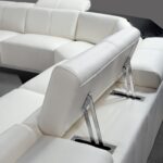 white leather sofa with back