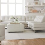 white leather sofa with coffee table