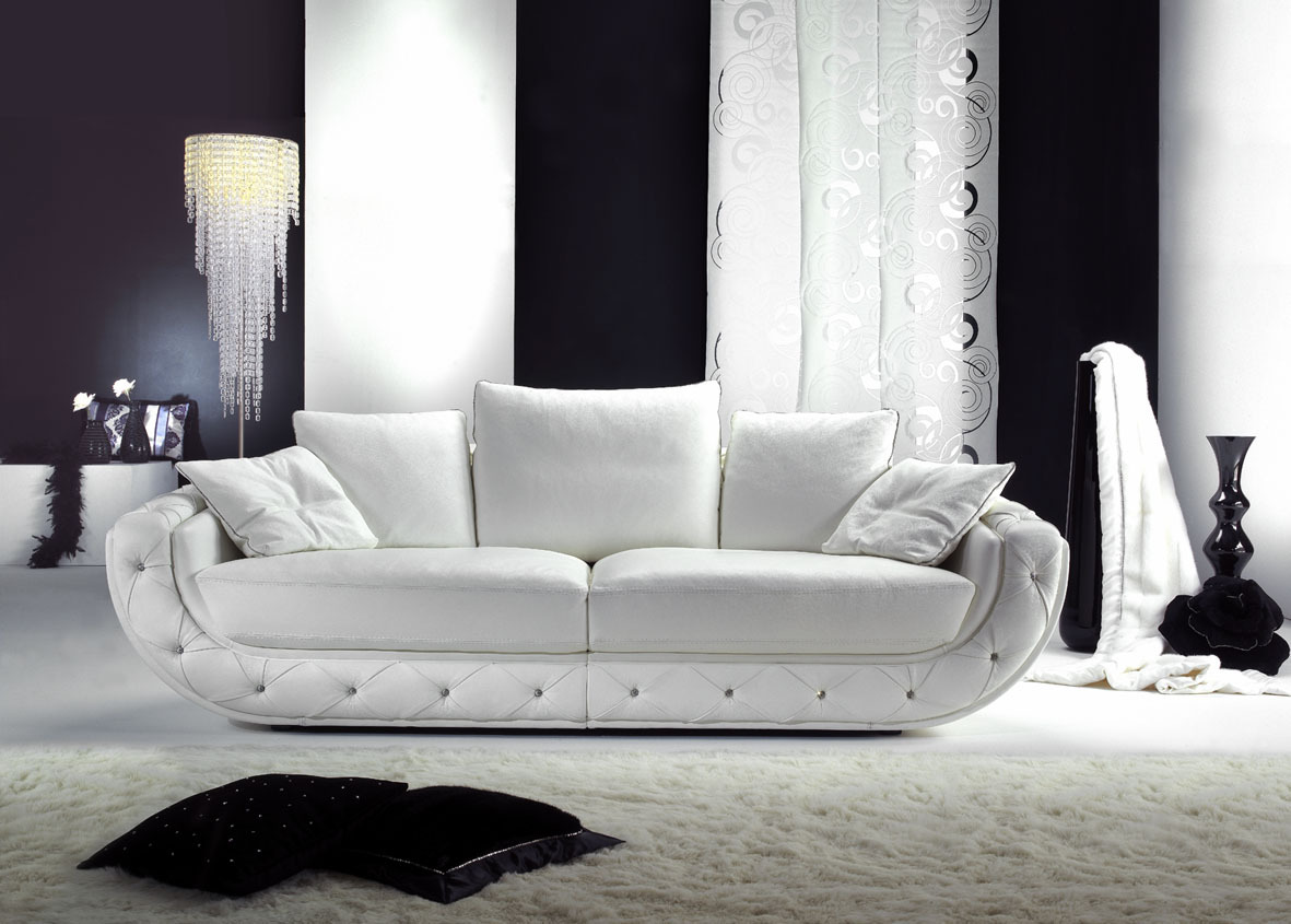 modern leather sofa