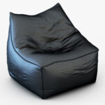 black leather armchair