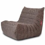 fauteuil marron rembourré