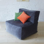 square armchair with cushion