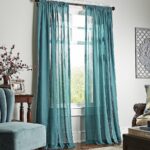 translucent turquoise curtains