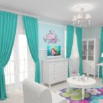 rich turquoise curtains