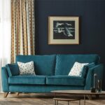 turquoise sofa dark