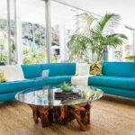 turquoise corner sofa