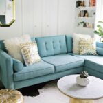 turquoise sofa bluish