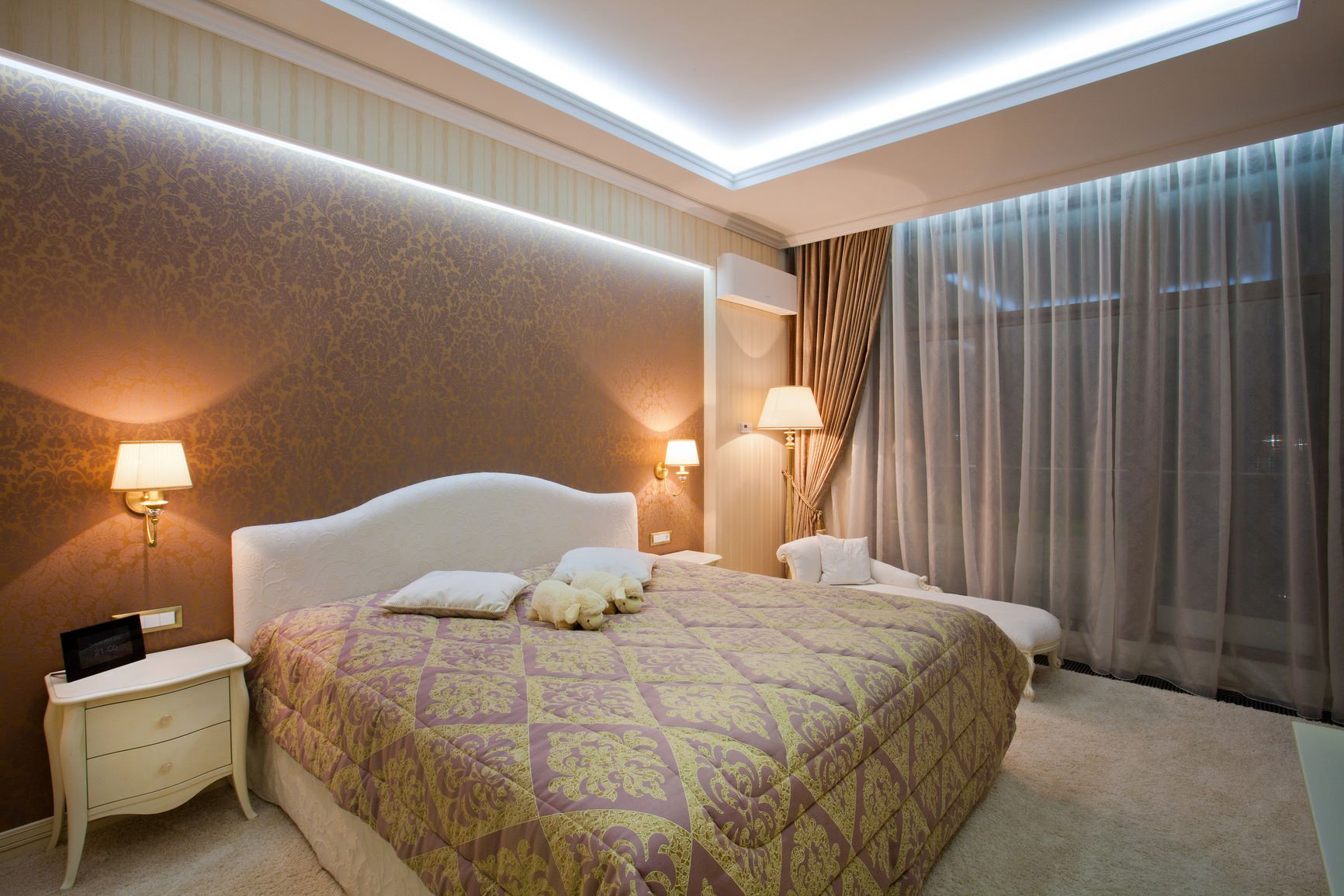 lighting in the bedroom photo design