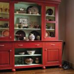 red kitchen sideboard