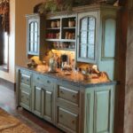 large blue kitchen sideboard