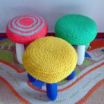 idées de décoration de housse de tabouret au crochet