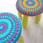 Idées de housse de tabouret au crochet