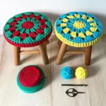 idées de décoration de housse de tabouret au crochet