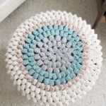 cover on the stool crochet interior photo