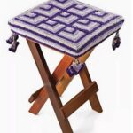 cover on the stool crochet photo interior