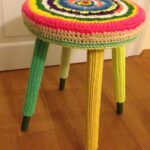 idées de photo de couverture de tabouret au crochet