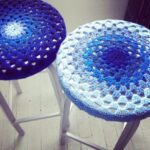 idées de conception de couverture de tabouret au crochet