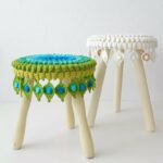 idées d'options de couverture de tabouret au crochet