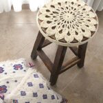 idées de photo de couverture de tabouret au crochet