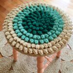 conception de photo de couverture de tabouret au crochet