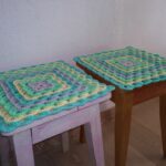 idées de conception de couverture de tabouret au crochet