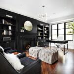 black furniture in the interior