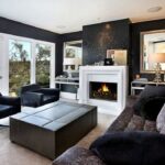 black furniture in the interior design ideas