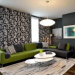 black furniture in the interior photo decor