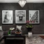 black furniture in the interior photo decoration