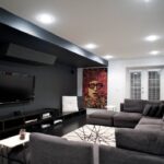 black furniture in the interior design ideas