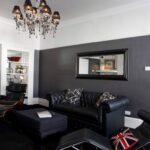 black furniture in the interior photo options