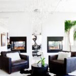 black furniture in the interior photo types