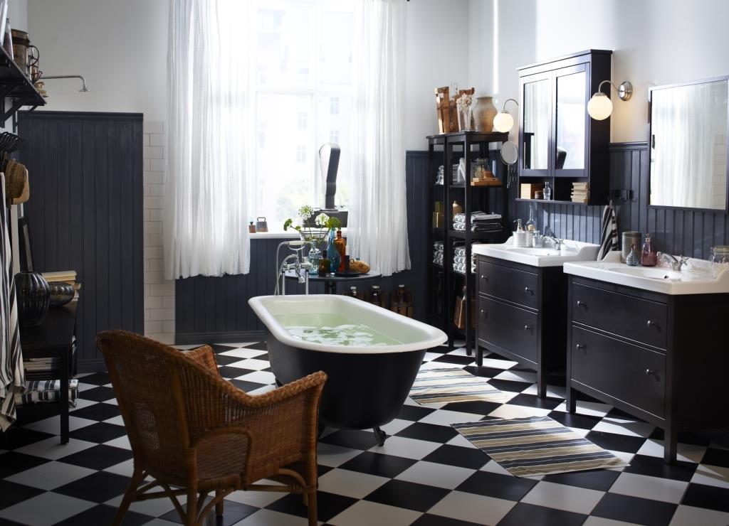 black bathroom furniture