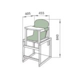 schéma de chaise d'alimentation pour bébé