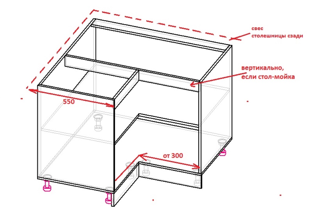 corner cabinet drawing