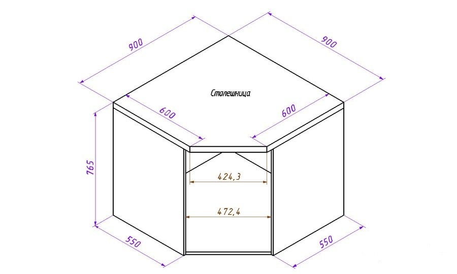 sink cabinet drawing