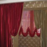 two-tone Viennese curtains