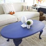 decoupage table blue